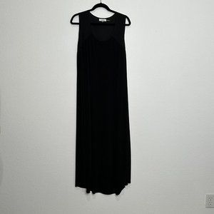Calvin Klein Women's Size 0X Black Sleeveless Stretch Maxi Shift Dress